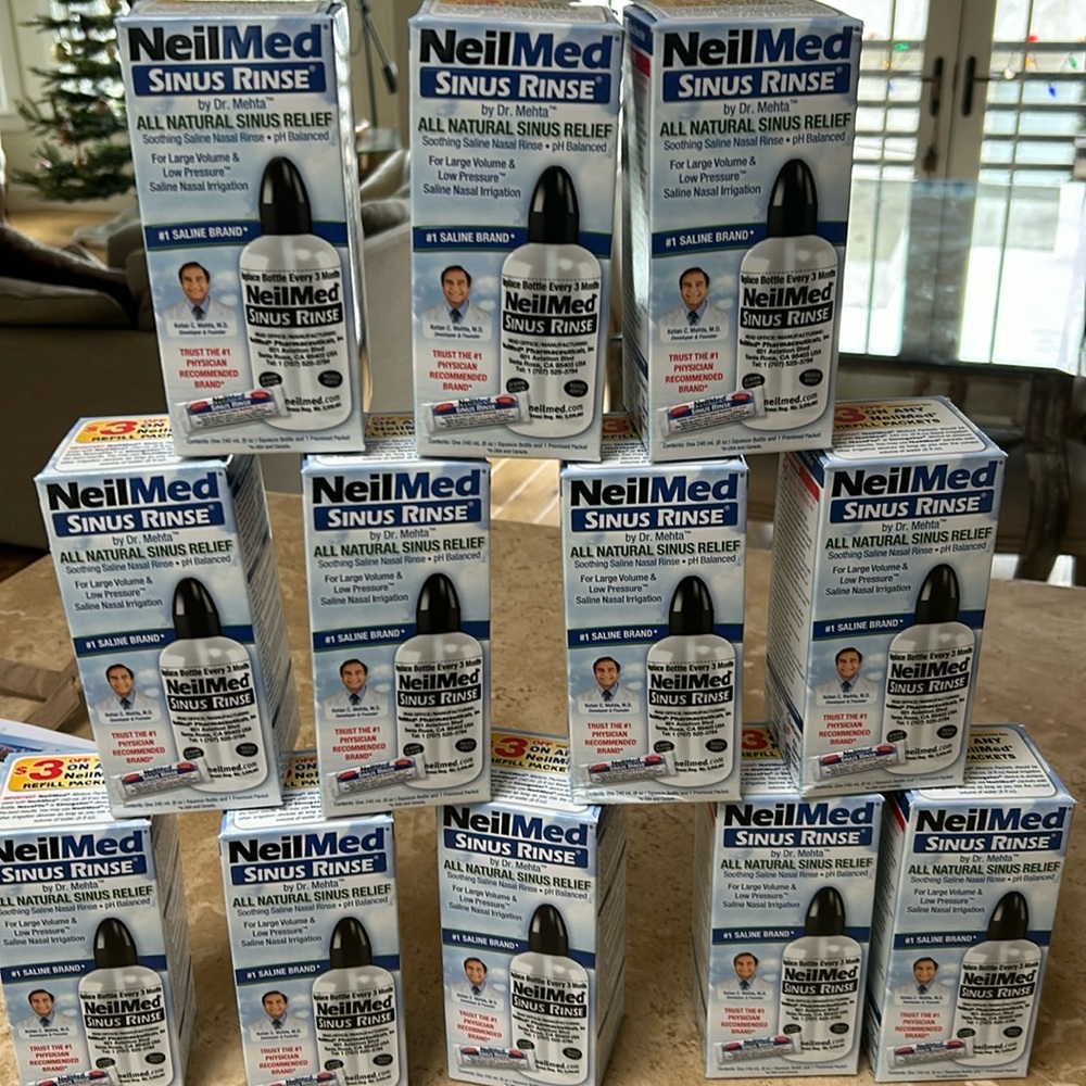 Lot of 12 Sealed Neil Med Sinus Rinse